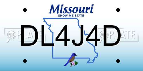 DL4J4D Missouri License Plate
