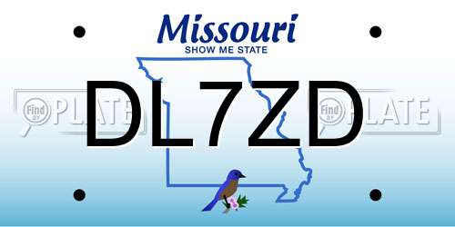 DL7ZD Missouri License Plate