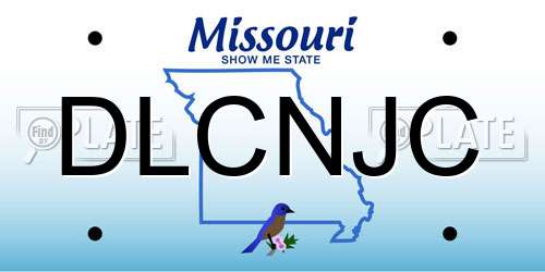 DLCNJC Missouri License Plate