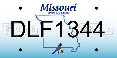 DLF1344 Missouri License Plate