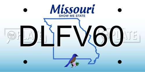 DLFV60 Missouri License Plate