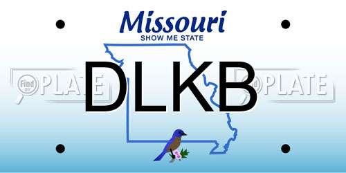 DLKB Missouri License Plate