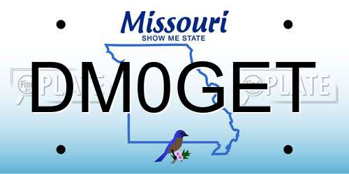 DM0GET Missouri License Plate