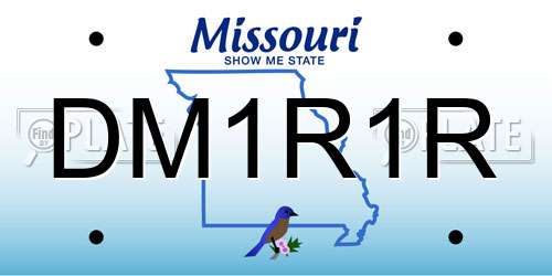 DM1R1R Missouri License Plate