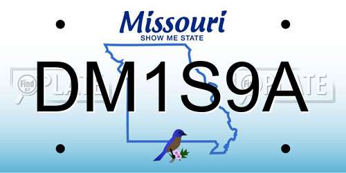 DM1S9A Missouri License Plate