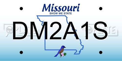 DM2A1S Missouri License Plate