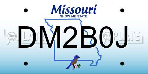 DM2B0J Missouri License Plate