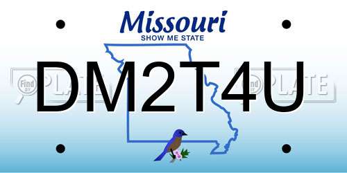 DM2T4U Missouri License Plate