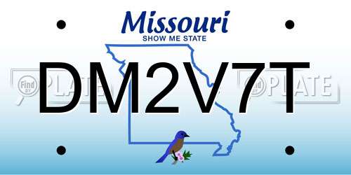 DM2V7T Missouri License Plate