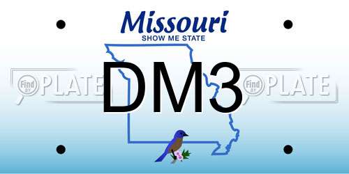 DM3 Missouri License Plate