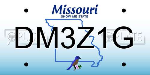DM3Z1G Missouri License Plate