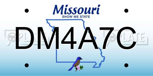 DM4A7C Missouri License Plate