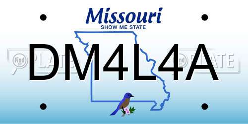DM4L4A Missouri License Plate