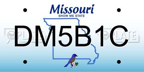 DM5B1C Missouri License Plate