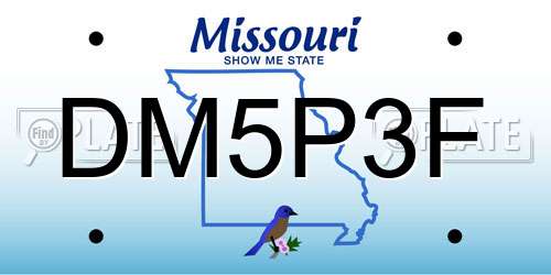 DM5P3F Missouri License Plate