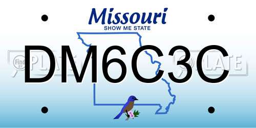 DM6C3C Missouri License Plate