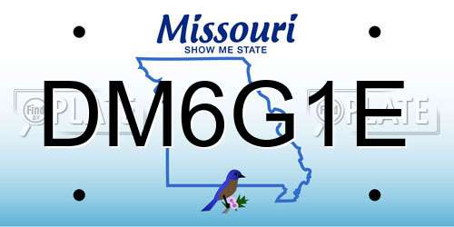 DM6G1E Missouri License Plate
