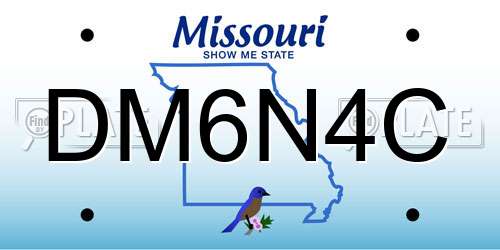 DM6N4C Missouri License Plate