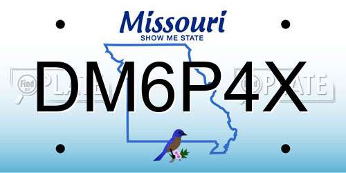 DM6P4X Missouri License Plate