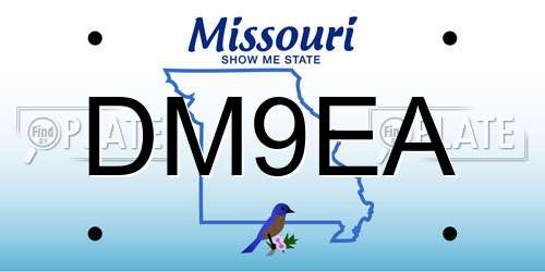 DM9EA Missouri License Plate