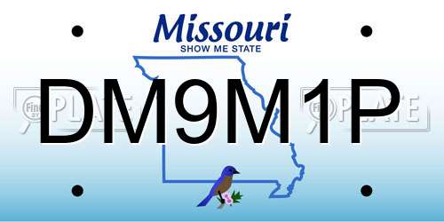 DM9M1P Missouri License Plate