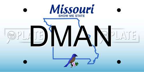 DMAN Missouri License Plate