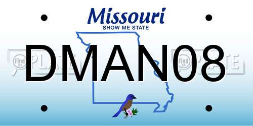 DMAN08 Missouri License Plate