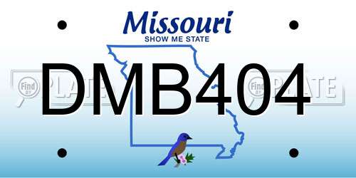 DMB404 Missouri License Plate