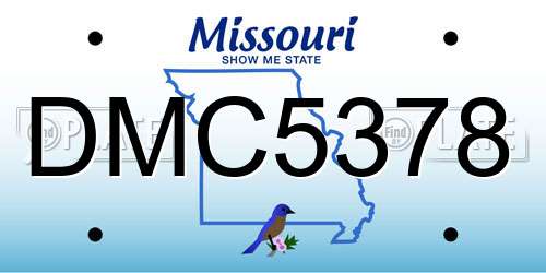 DMC5378 Missouri License Plate