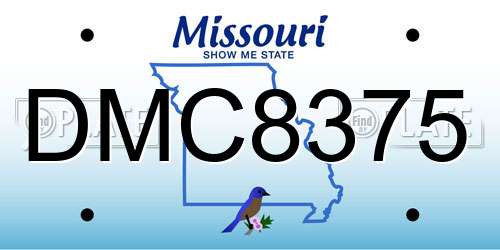 DMC8375 Missouri License Plate