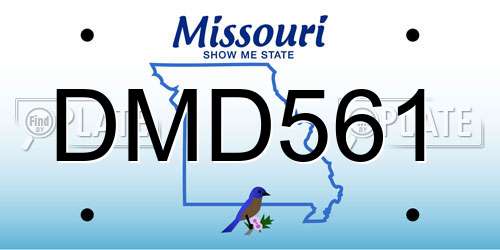 DMD561 Missouri License Plate