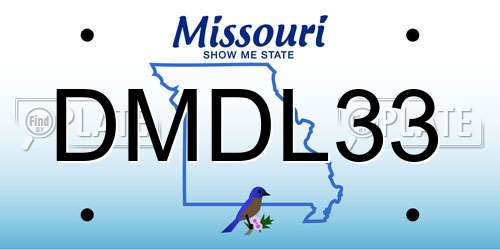 DMDL33 Missouri License Plate