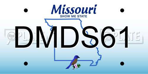 DMDS61 Missouri License Plate