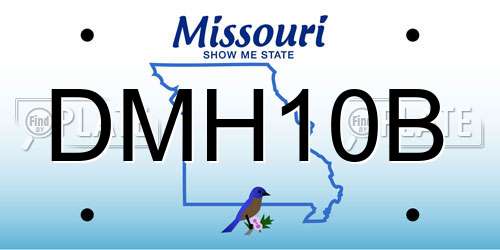 DMH10B Missouri License Plate