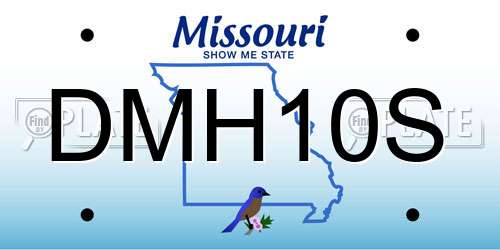 DMH10S Missouri License Plate