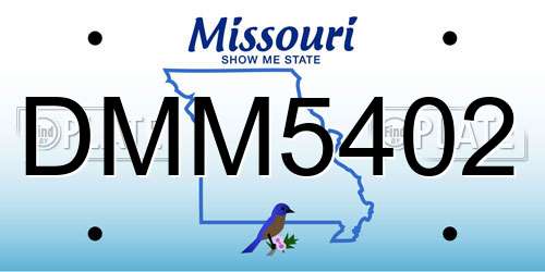 DMM5402 Missouri License Plate