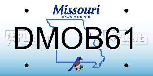 DMOB61 Missouri License Plate
