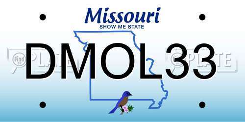 DMOL33 Missouri License Plate