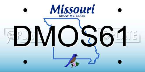 DMOS61 Missouri License Plate
