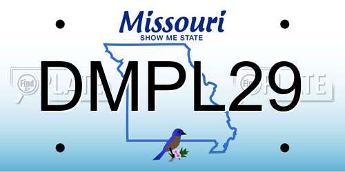 DMPL29 Missouri License Plate
