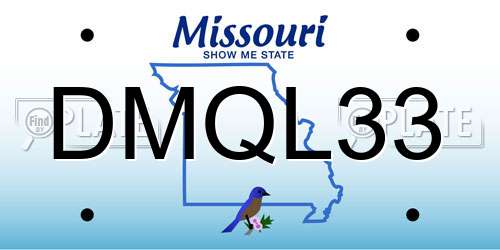 DMQL33 Missouri License Plate