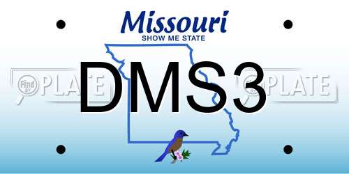 DMS3 Missouri License Plate