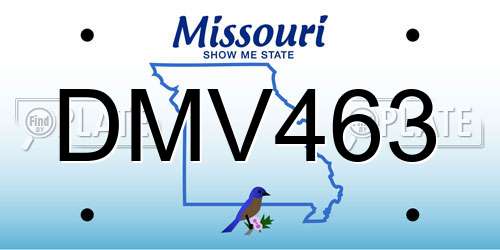 DMV463 Missouri License Plate