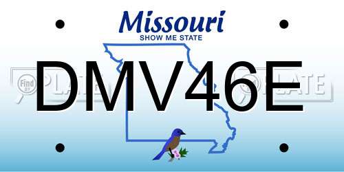 DMV46E Missouri License Plate