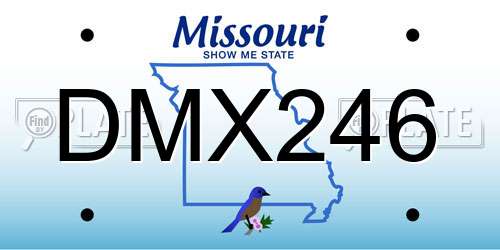 DMX246 Missouri License Plate