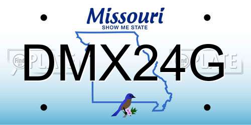 DMX24G Missouri License Plate