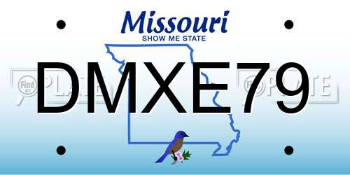 DMXE79 Missouri License Plate