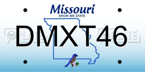 DMXT46 Missouri License Plate