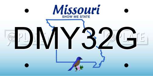 DMY32G Missouri License Plate