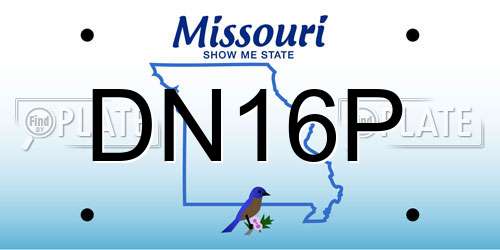 DN16P Missouri License Plate